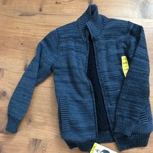 Boys Sherpa lined sweater!